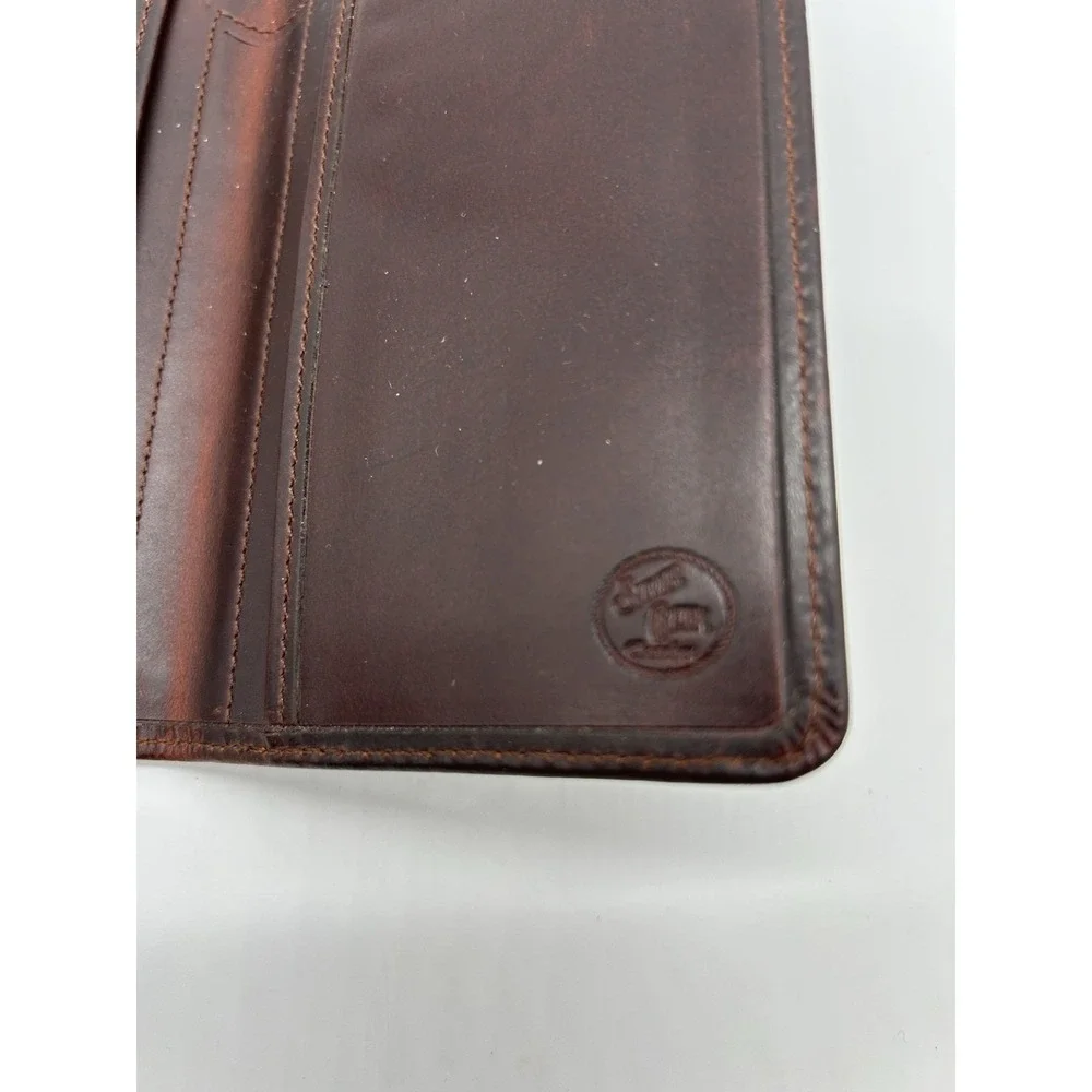 Silver Creek Classics Men's Brown Leather Rodeo Wallet w/Buffalo Nickle Concho